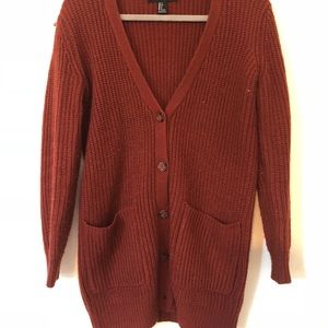 forever 21 cardigan, maroon